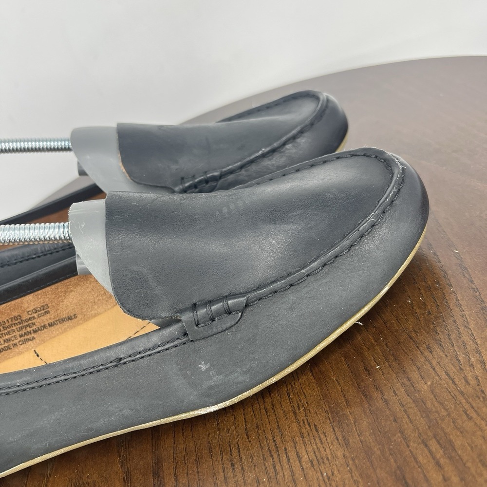 Born Axona Loafer Shoes Women's 9.5M‎ Black Leather Driving Mocs Sip On Moc Toe - Picture 13 of 16